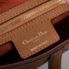 Dior M0455 Saddle Bag With Strap Brown Grained Calfskin