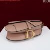 Dior M0455 Saddle Bag With Strap Pink Grained Calfskin