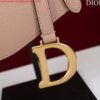 Dior M0455 Saddle Bag With Strap Pink Grained Calfskin