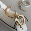 Replica Dior M0455 Saddle Bag With Strap White Grained Calfskin