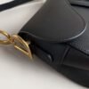 Dior M0455 Saddle Bag With Strap Black Grained Calfskin