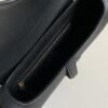 Dior M0455 Saddle Bag With Strap Black Grained Calfskin