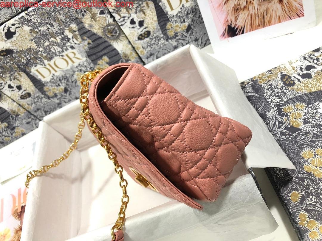 Dior Large Caro Bag M9243 Calfskin Pink Gold