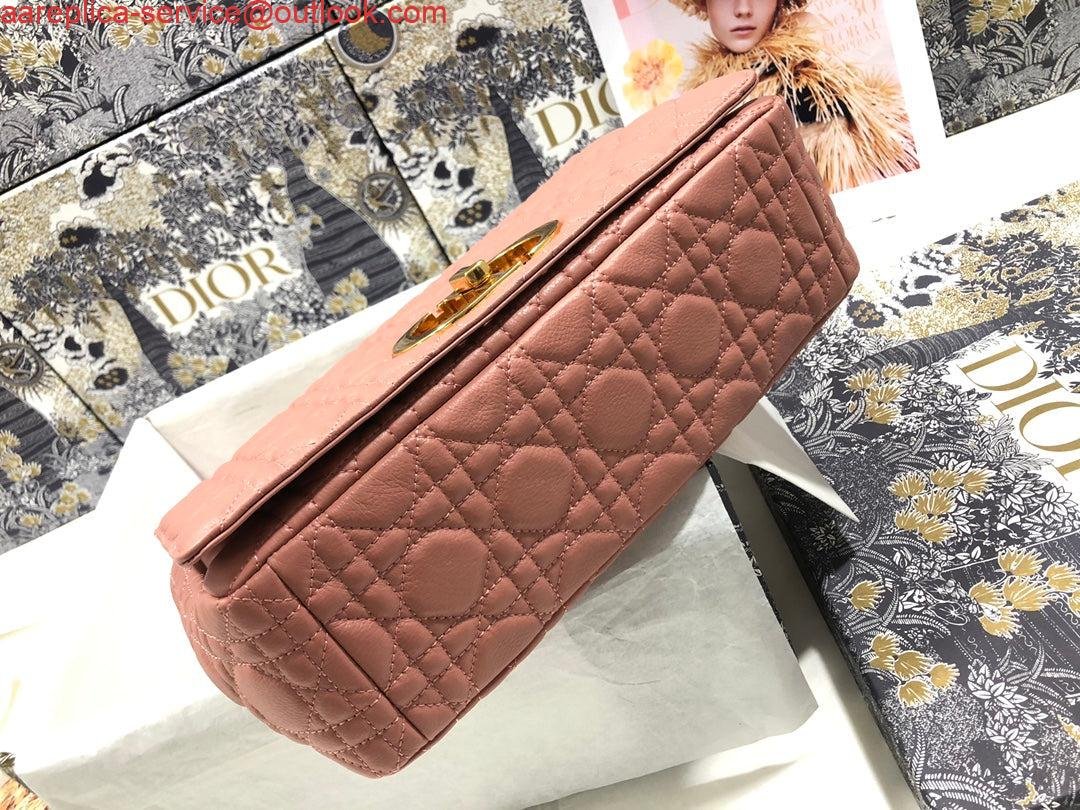 Dior Large Caro Bag M9243 Calfskin Pink Gold