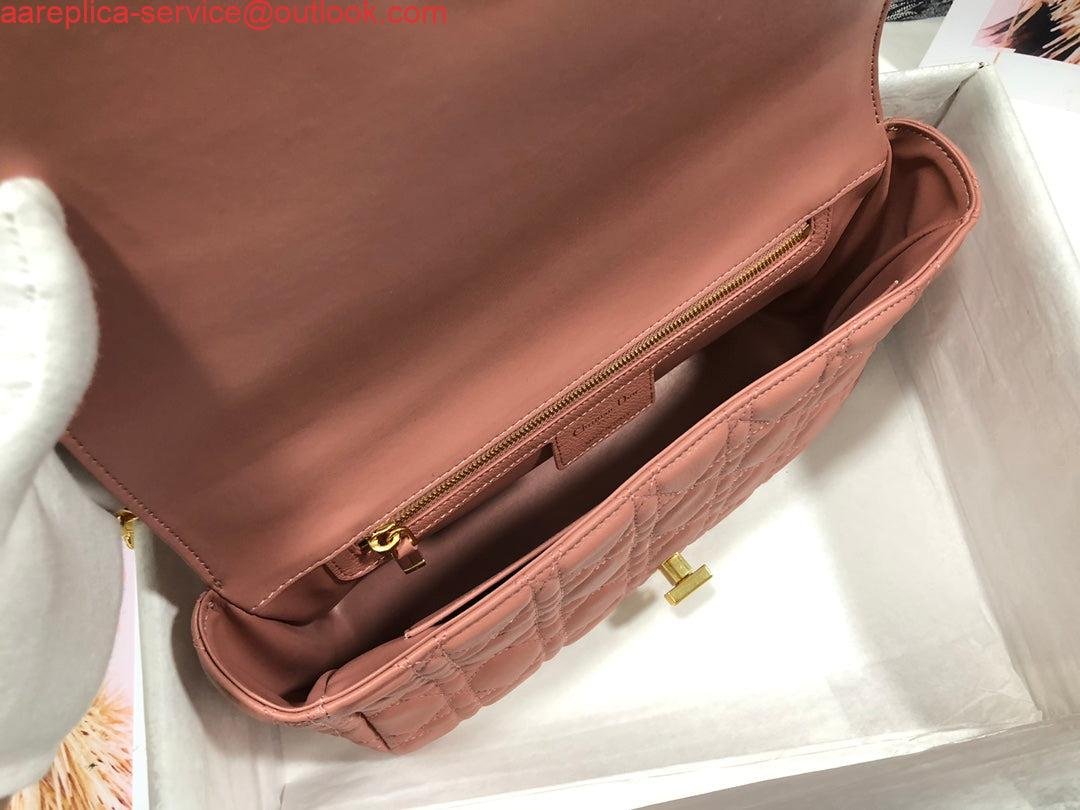 Dior Large Caro Bag M9243 Calfskin Pink Gold