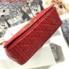 Dior M9243 Large Caro Bag Calfskin Red Gold