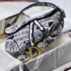 Dior Saddle Bag M0446 Blue Toile de Jouy Embroidery