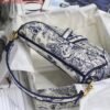 Dior Saddle Bag M0446 Blue Toile de Jouy Embroidery
