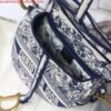 Dior Saddle Bag M0446 Blue Toile de Jouy Embroidery