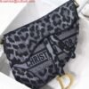 Dior Saddle Bag M0446 Gray Mizza Embroidery