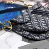 Replica Dior Mini Saddle Bag M0447 Blue Dior Oblique Jacquard