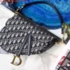 Dior Saddle Bag M0446 Blue Dior Oblique Jacquard