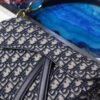 Dior Saddle Bag M0446 Blue Dior Oblique Jacquard