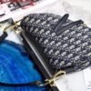 Dior Saddle Bag M0446 Blue Dior Oblique Jacquard