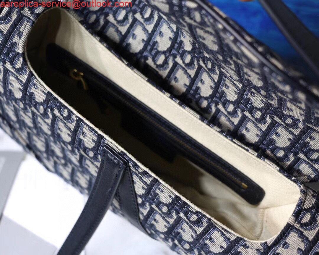 Dior Saddle Bag M0446 Blue Dior Oblique Jacquard