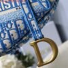 Dior Saddle Bag Burgundy Dior Oblique Jacquard M0446 Blue