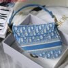 Dior Saddle Bag Burgundy Dior Oblique Jacquard M0446 Blue