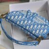 Dior Saddle Bag Burgundy Dior Oblique Jacquard M0446 Blue