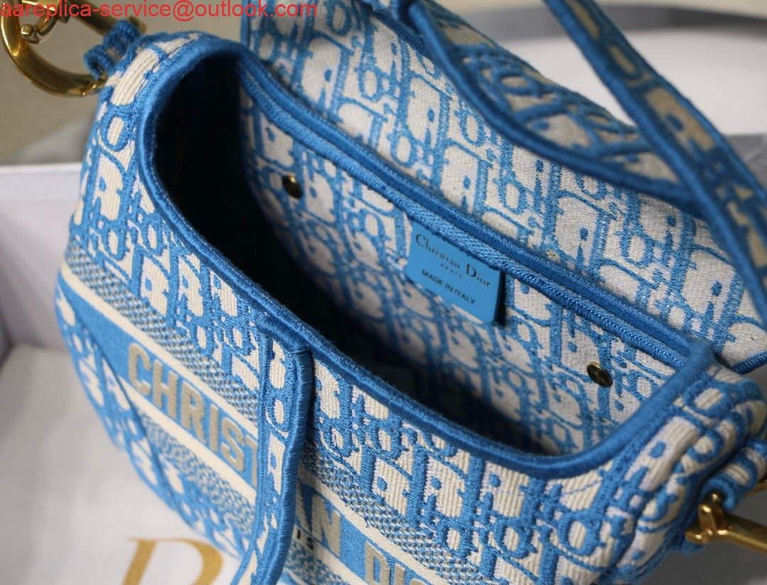 Dior Saddle Bag Burgundy Dior Oblique Jacquard M0446 Blue