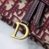 Dior Saddle Belt Bag S5619 Red Dior Oblique Jacquard