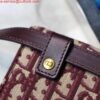 Dior Saddle Belt Bag S5619 Red Dior Oblique Jacquard