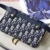 Dior Saddle Belt Bag S5619 Blue Dior Oblique Jacquard