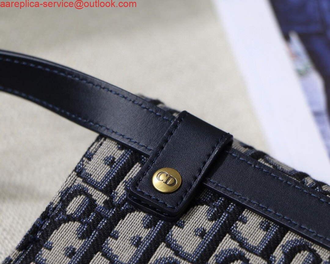 Dior Saddle Belt Bag S5619 Blue Dior Oblique Jacquard