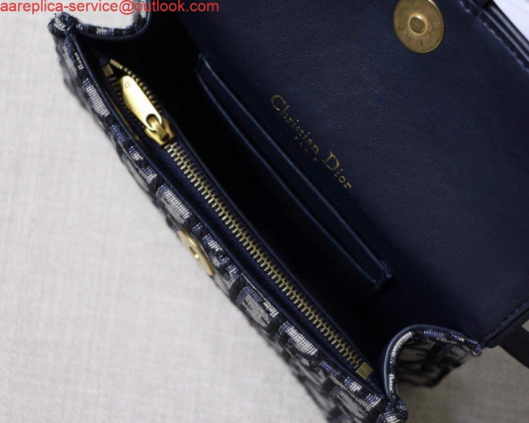 Dior Saddle Belt Bag S5619 Blue Dior Oblique Jacquard