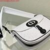 Replica Dior Bobby Bag Medium Perforated M9319 white calfskin with Dior Oblique motif