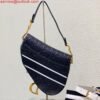 Replica Dior Saddle Bag M0446 Black Oblique Perforated and Embossed Calfskin