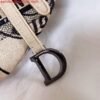Dior Saddle Bag Beige Jute Canvas Embroidered M0446