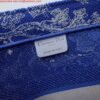 Dior M1296 Book Tote Medium Neon Blue Toile de Jouy Reverse Embroidery