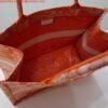 Dior M1296 Book Tote Medium Neon Orange Toile de Jouy Reverse Embroidery