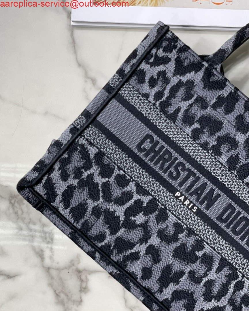 Replica Dior M1265 Small Book Tote Gray Multicolor Mizza Embroidery