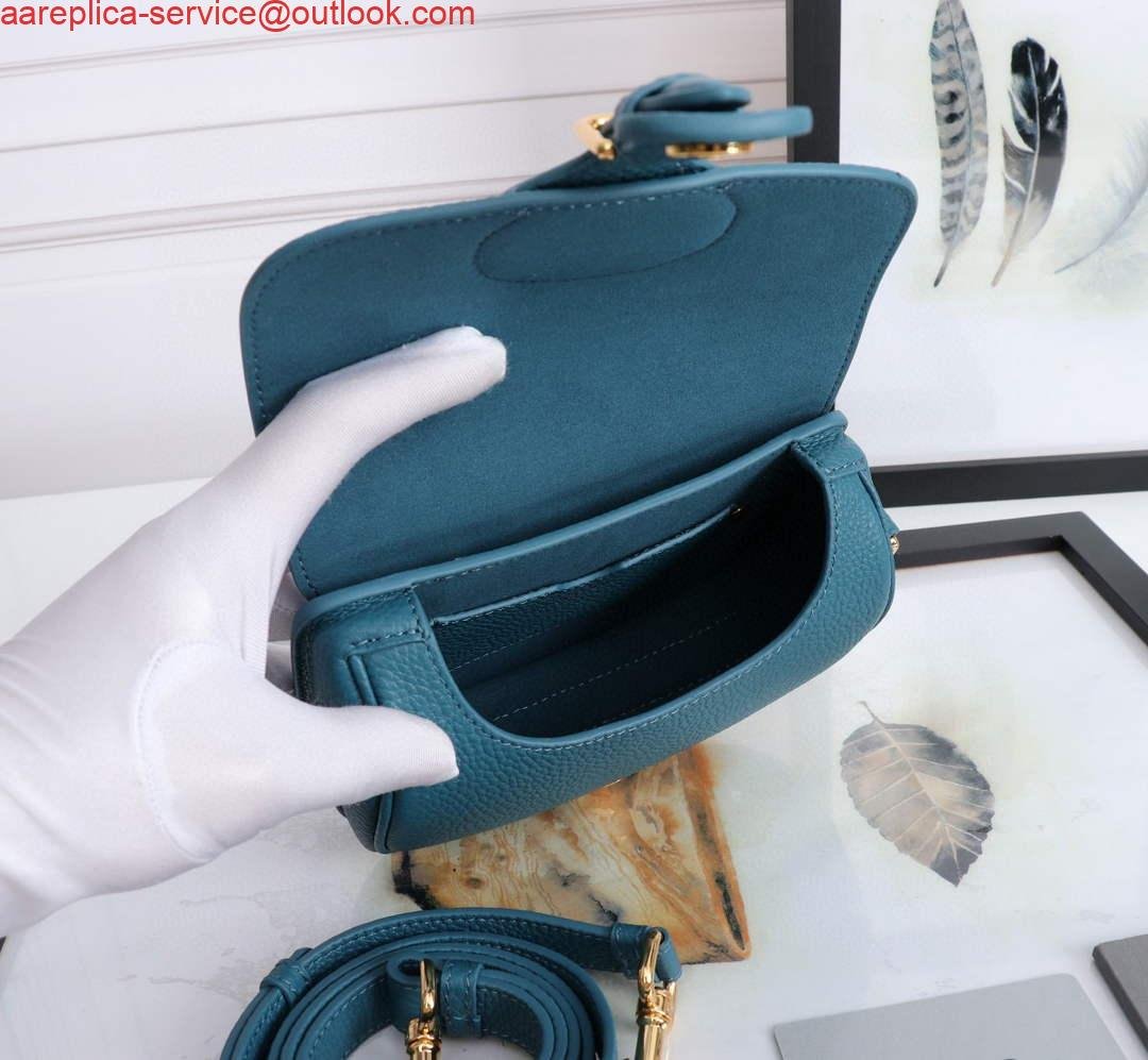 Replica Dior M9317 Small bobby bag Blue Grained Calfskin