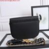 Replica Dior M9320 Large Bobby Bag Black Grained Calfskin with Blue Dior Oblique Strap