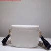Replica Dior M9320 Large Bobby Bag white Box Calfskin with Blue Oblique Strap