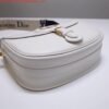 Replica Dior M9320 Large Bobby Bag white Box Calfskin with Blue Oblique Strap