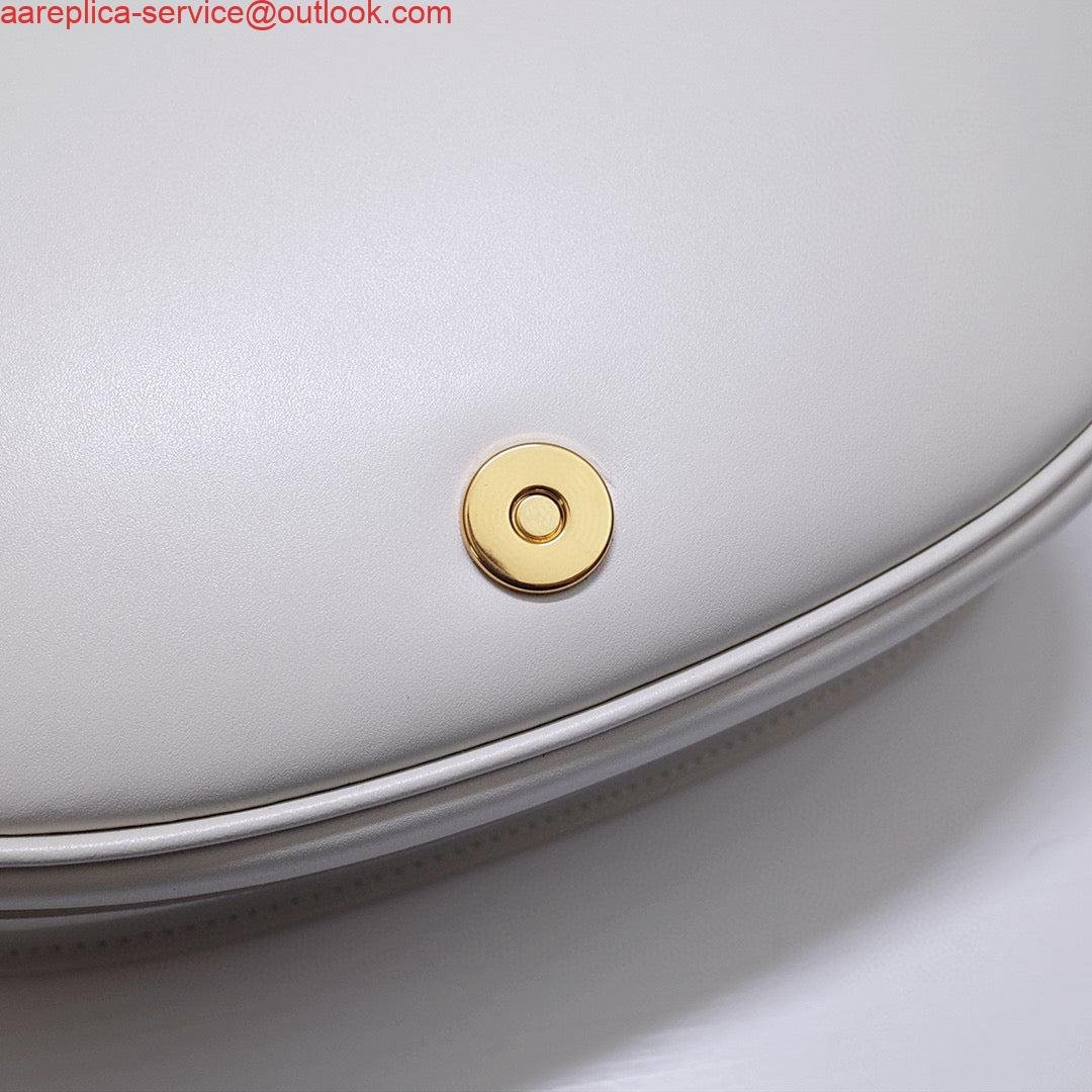 Replica Dior M9320 Large Bobby Bag white Box Calfskin with Blue Oblique Strap