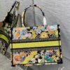 Dior M1296 Medium Book Tote Black Multicolor Zodiac Fantastico Embroidery