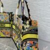 Dior M1296 Medium Book Tote Black Multicolor Zodiac Fantastico Embroidery
