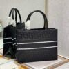 Dior M1296 Medium Book Tote Black Perforated and Embossed Oblique Calfskin