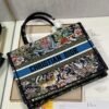 Dior M1296 Medium Book Tote D-Constellation embroidery in shades of blue