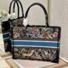 Dior M1296 Medium Book Tote D-Constellation embroidery in shades of blue