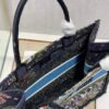 Dior M1296 Medium Book Tote D-Constellation embroidery in shades of blue