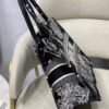 Dior M1296 Medium Book Tote Black Toile de Jouy Zodiac latte embroidery