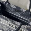 Dior M1296 Medium Book Tote Black Toile de Jouy Zodiac latte embroidery