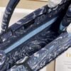 Dior M1296 Medium Book Tote Blue Roses embroidery