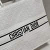 Dior M1286 Large Book Tote White Perforated and Embossed Oblique Calfskin