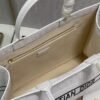 Dior M1286 Large Book Tote White Perforated and Embossed Oblique Calfskin